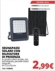 Pannello - Segnapassi Solare Con Rilevatore Di Presenza