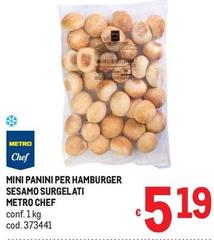 Metro chef - Mini Panini Per Hamburger Sesamo Surgelati