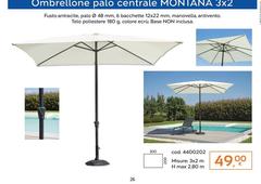 Montana - Ombrallone Palo Centrale