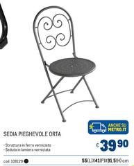 Su - Sedia Pieghevole Orta