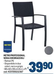 Metro Professional Sedia Con Braccioli