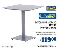Tavolo Bar Verano Professional