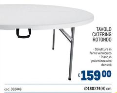 Tavolo Catering Rotondo