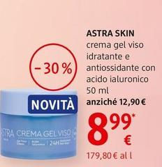 Astra - Skin Crema Gel Viso Idratante E Antiossidante Con Acido Ialuronico 50 Ml