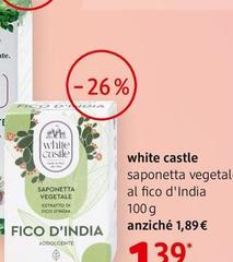 White Castle - Saponetta Vegetale Al Fico D'india 100 G