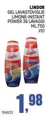 Lindor - Gel Lavastoviglie Limone
