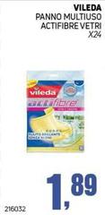 Vileda - Panno Multiuso Actifibre Vetri