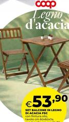 Coop - Set Balcone In Legno Di Acacia FSC