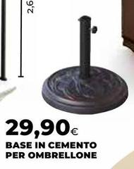 Base In Cemento Per Ombrellone