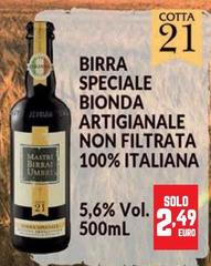 Mastro oleario - Birra Speciale Bionda Artigianale Non Filtrata 100% Italiana