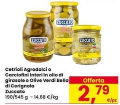 Zuccato - Cerciofini Interi In Olio Di Girasole O Olive Verdi Bella Di Cerignola