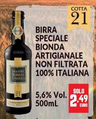 Mastri birrai umbri - Birra Speciale Bionda Artigianale Non Filtrata 100% Italiana