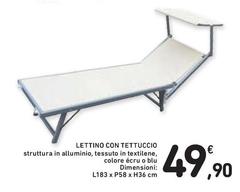 Blu - Lettino Con Tettuccio