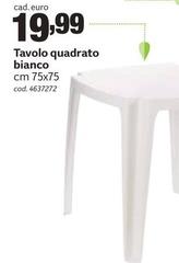 Tavolo Quadrato Bianco