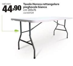 Tavolo Horeca Rettangolare Pieghevole Bianco