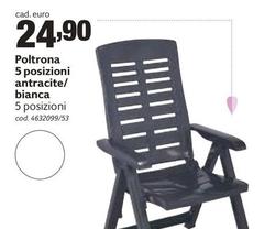 Poltrona 5 Posizioni Antracite/bianca