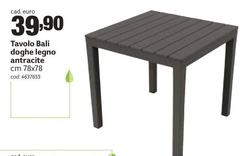 Bali - Tavolo  doghe Legno Antracite