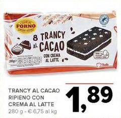 Trancy Al Cacao Ripieno Con Crema Al Latte