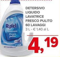 Rixel - Detersivo Liquido Lavatrice Fresco Pulito