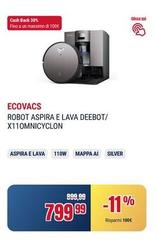 Ecovacs - Robot Aspira E Lava Deebot/ X110mnicyclon