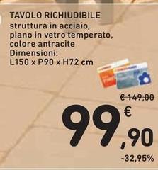 Tavolo Richiudibile