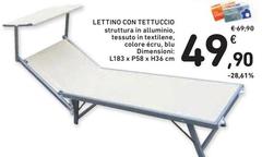 Blu - Lettino Con Tettuccio