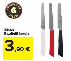 Blister 6 Coltelli Tavola