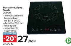 Piastra Induzione Touch 2000w
