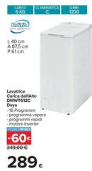 Daya - Lavatrice Carica dall'alto DMVWT612C