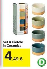 Set 4 Ciotole In Ceramica