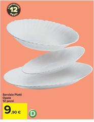 Servizio Piatti Opale 12 Pezzi
