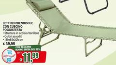 Lettino Prendisole Con Cuscino Poggiatesta