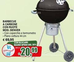 Barbecue A Carbone Con Ruote Mod. Denver