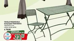 Tavolo Pieghevole In Acciaio Traforato