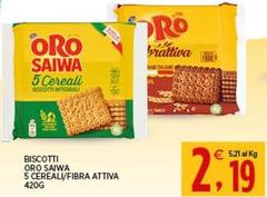 Saiwa - Biscotti Oro  5 Cereali/Fibra Attiva