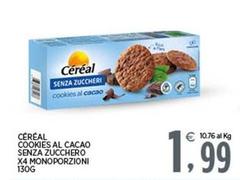 Cereal bio - Cookies Al Cacao Senza Zucchero X4 Monoporzioni