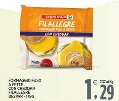 Formaggio Fuso A Fette Con Cheddar Filalegre