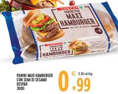 Despar - Panini Maxi Hamburger Con Semi Di Sesamo