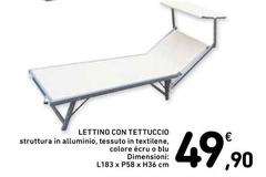 Blu - Lettino Con Tettuccio