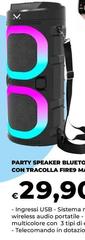 Party -  Speaker Bluetooth Con Tracolla Fire9M