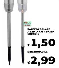 Grundig - Paletto Solare A Led D. Cm 4.5x36h