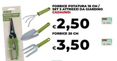 Forbice Potatura 18 Cm/Set 3 Attrezzi Da Giardino Cadauno