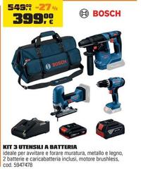 Bosch - Kit 3 Utensili A Batteria 