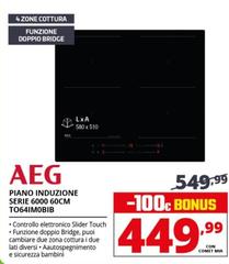 Aeg - Piano Induzione Serie 6000 60cm TO64IM0BIB