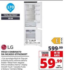 LG - Frigo Combinato Da Incasso GTFN256SET 