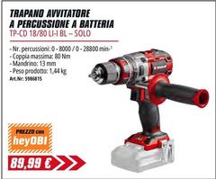 Trapano Avvitatore A Percussione A Batteria