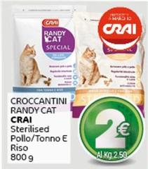 Crai - Croccantini Randy Cat Sterilised Pollo/ Tonno E Riso