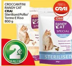 Crai - Croccantini Randy Cat Sterilised Pollo