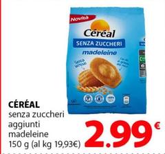 Cereal bio - Senza Zuccheri Aggiunti Madeleine