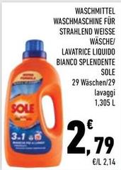Sole - Lavatrice Liquido Bianco Splendente